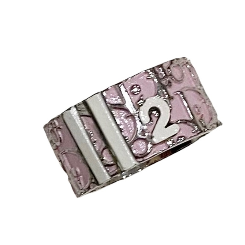 VINTAGE DIOR Pink Trotter Monogram Ring Size 6 Authentic